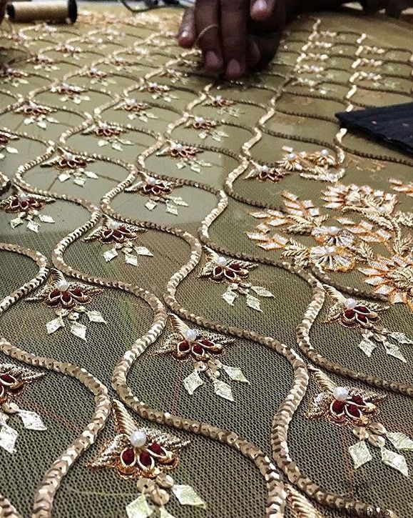 Aari Work embroidery sample 5 - handcrafted Indian artisan work