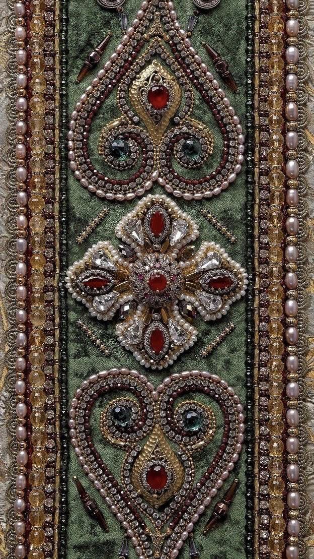 Beadwork embroidery sample 5 - handcrafted Indian artisan work