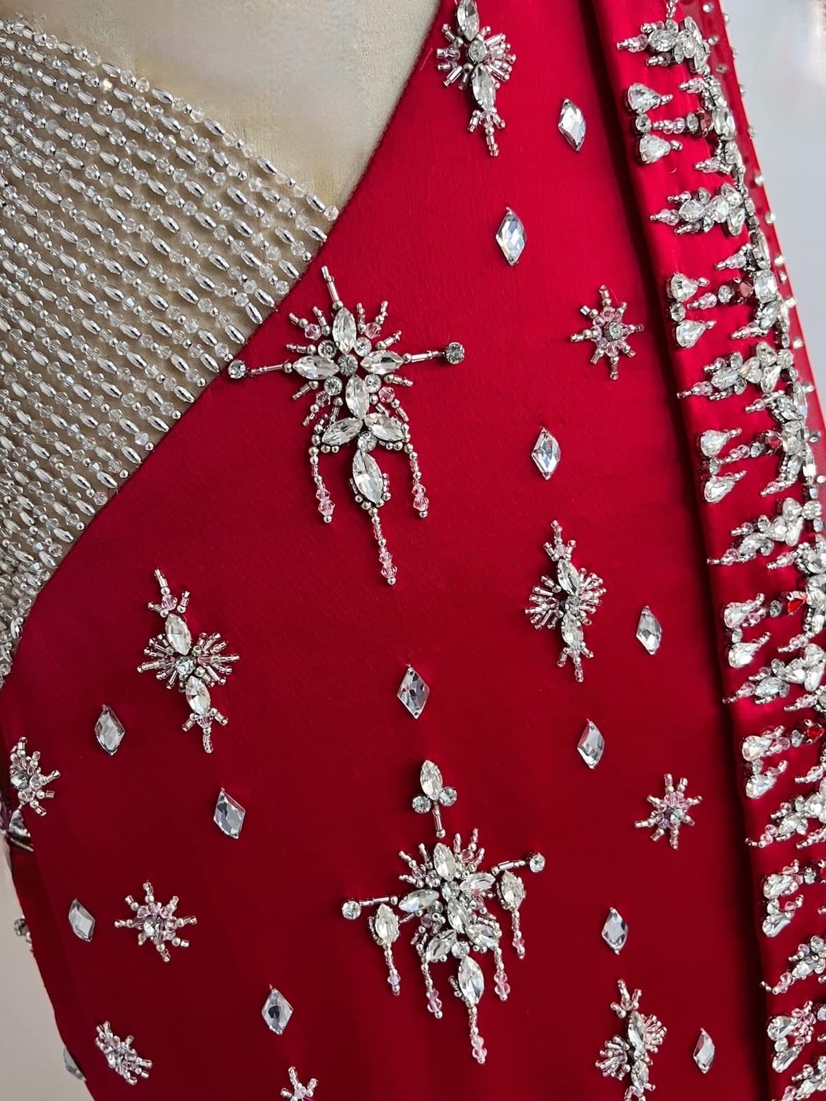 Crystal Work embroidery sample 3 - handcrafted Indian artisan work
