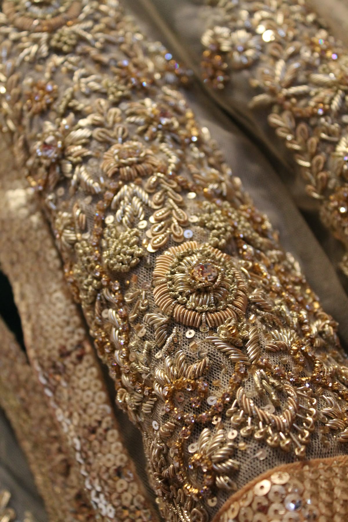 Dabka Work embroidery sample 2 - handcrafted Indian artisan work