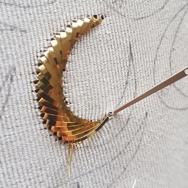 Mukaish Work embroidery sample 4 - handcrafted Indian artisan work