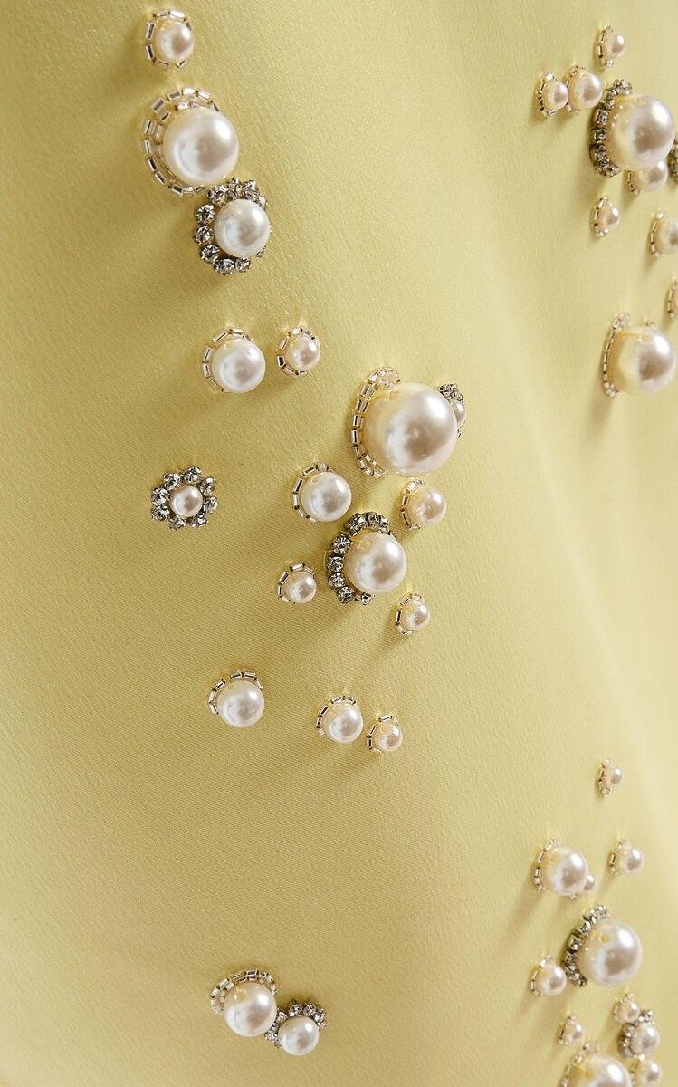 Pearl Work embroidery sample 2 - handcrafted Indian artisan work
