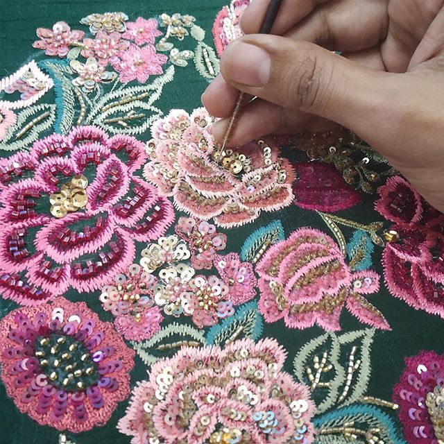 Resham Work hand embroidery service India - custom orders by master artisans