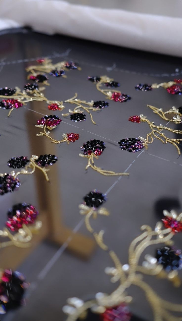 Sequin Work embroidery sample 5 - handcrafted Indian artisan work