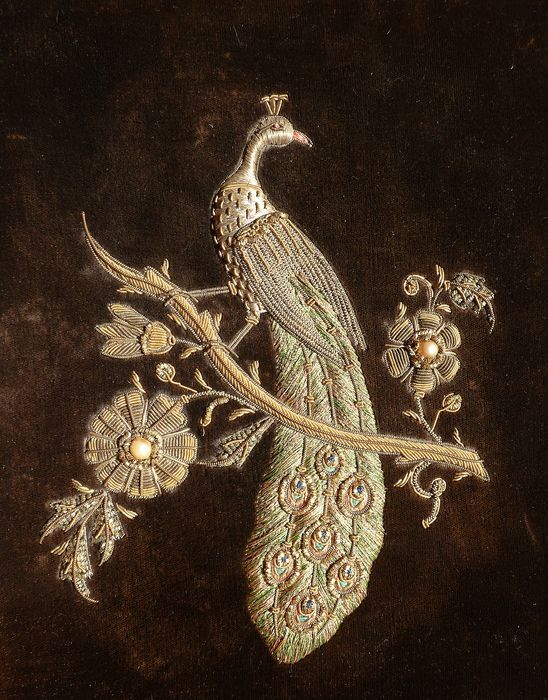 Tilla Work embroidery sample 2 - handcrafted Indian artisan work